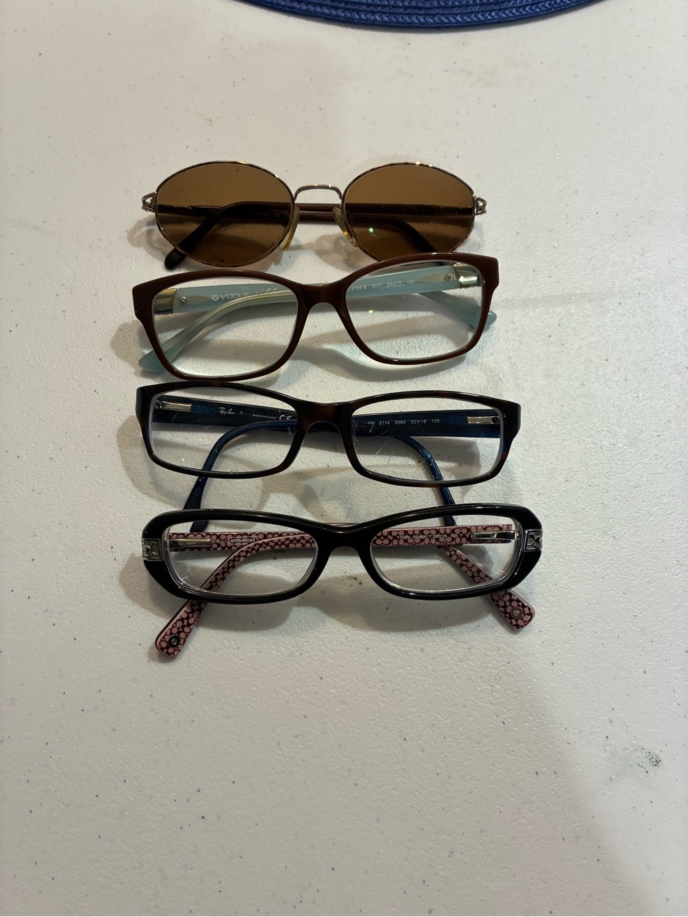 Set of 4 Rectangular Prescription Glasses